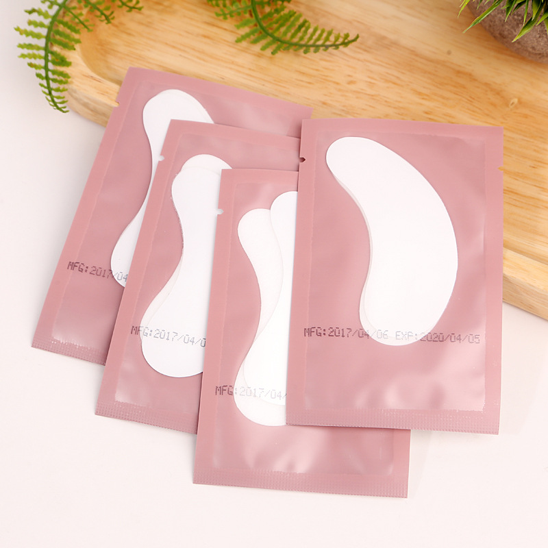 Wholesale grafting eye patch isolation eyelash pad paper eye circulation hydrating eye mask pink eyelash eye patch