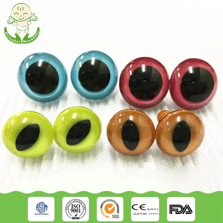 Spot high quality cat eye plush toy eyes accessories diy handmade simulation animal plastic eyes