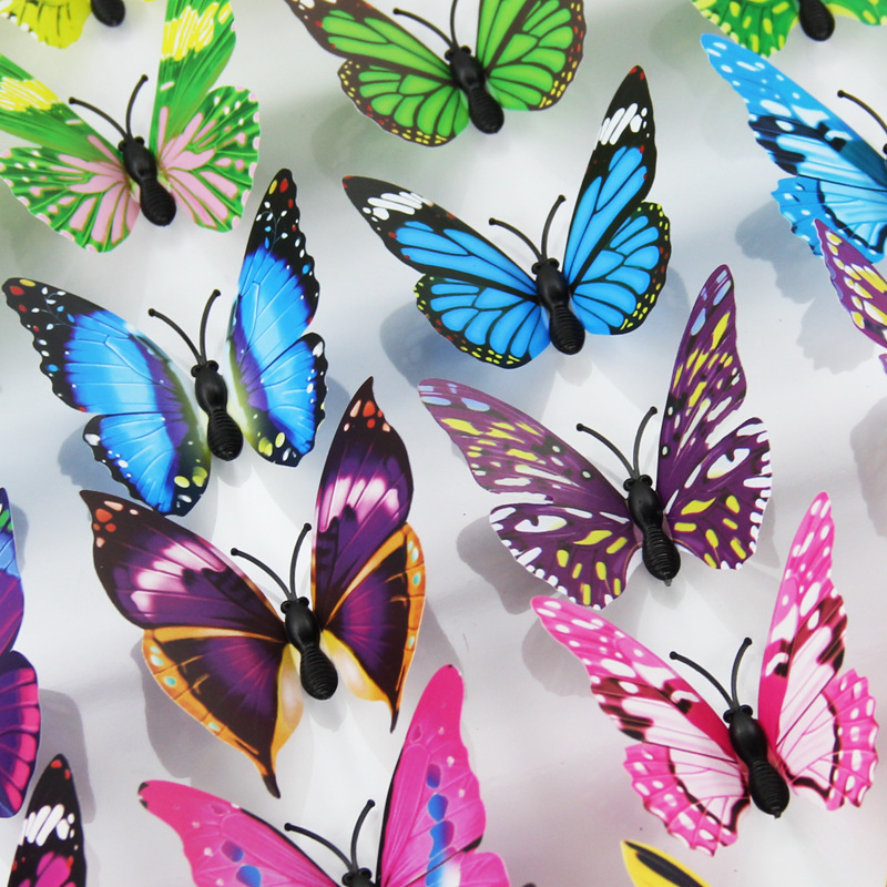 7cm Decorative Simulated Butterfly Single Layer Plastic Butterfly Accessories Decoration Home Gardening Wall Sticker