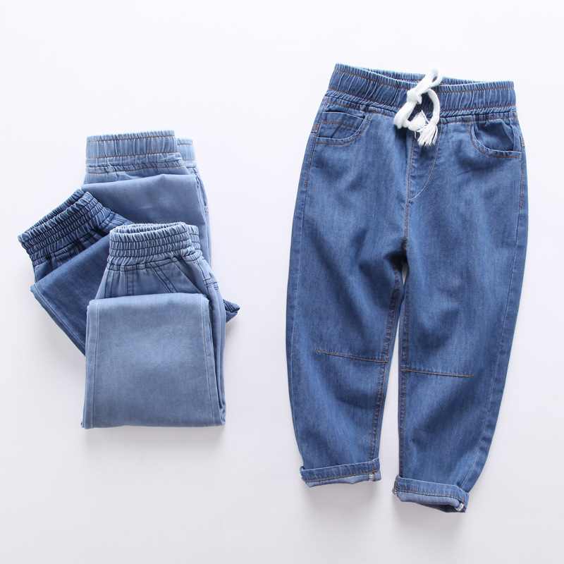 2025 Spring and Summer Kidsren's Anti-Mosquito Pants, Thin Kidsren's Pants, One-Piece Drop-Shipping Boys' Jeans, Baby Pants, Girls' Pants