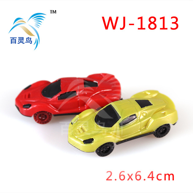 Factory Straight Hair Children's Toys Gashapon Toys Food Plastic A85 Small Racing Car Model Stall in front of the school