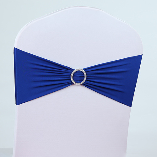 Tie-free elastic chair back Flower chair cover bow hotel chair back decoration elastic strap hoop wedding wedding supplies