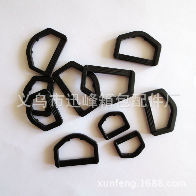 Manufacturer Wholesale Plastic Pentagonal Ring D-Shaped Buckle Outdoor Luggage Accessories Semi-Circular Support Color DIY Fixing Buckle