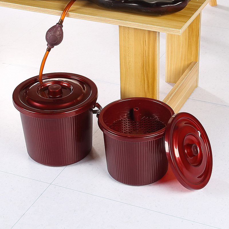 Домашнее пластиковое ведро для чайных отходов, утолщенное круглое дренажное ведро, мусорное ведро для чая с фильтром, ведро для чая с крышкой