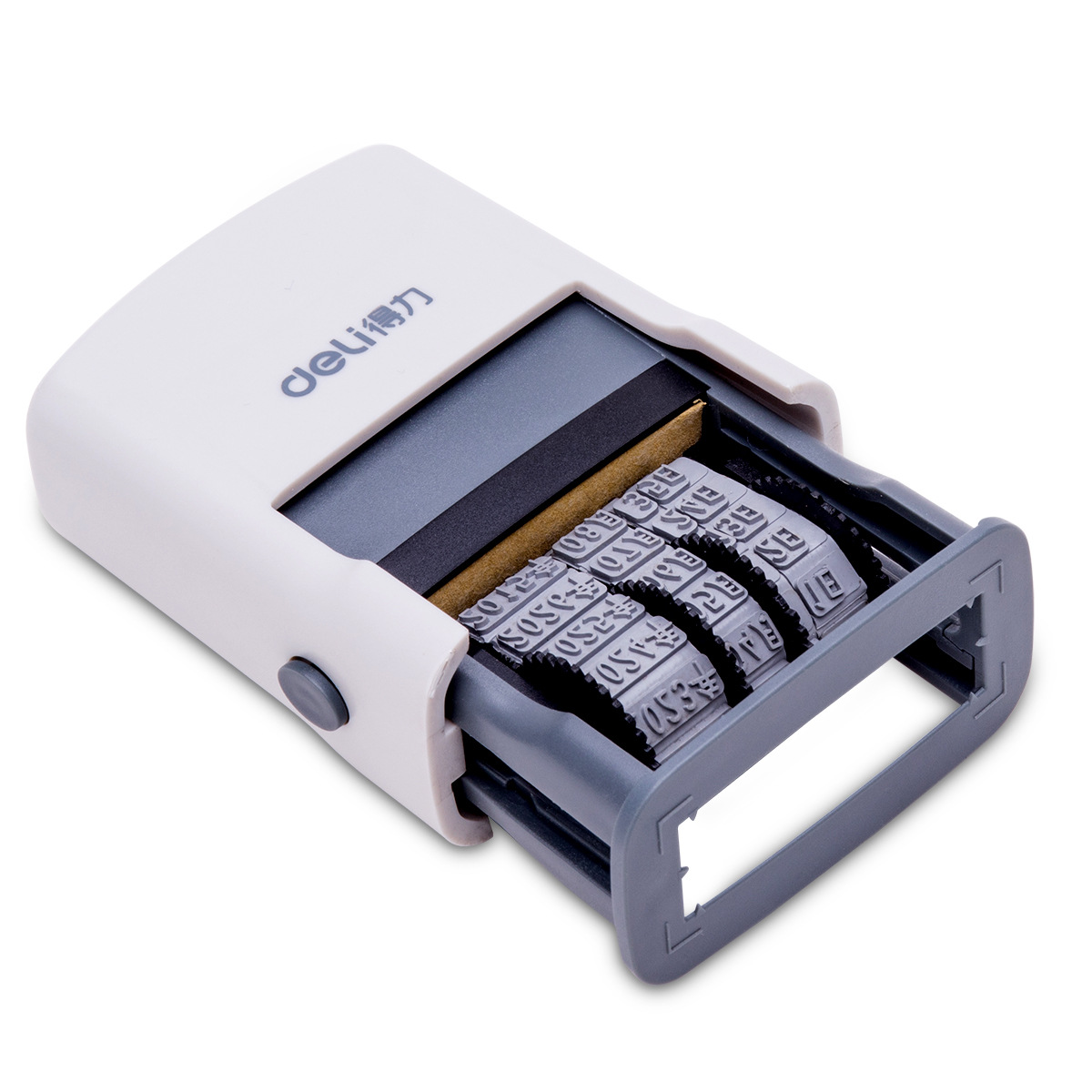 Deli Date Stamp 79952 Flip Automatic Ink Return Chinese Year Month Day Adjustable Date Printing Coding Machine 65mm