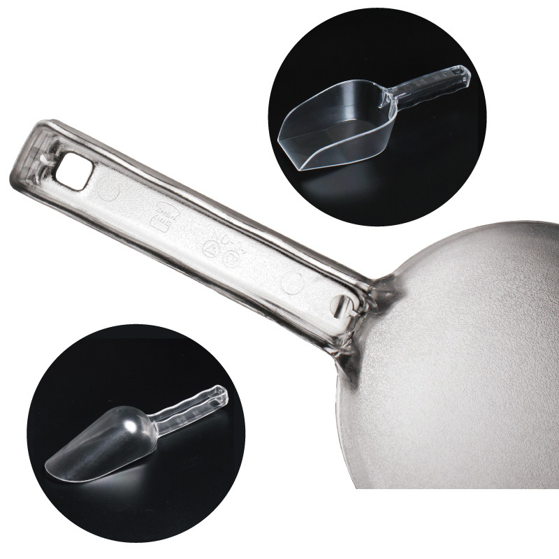 Manufacturer's Ready-Made Simple Transparent Frosted Plastic Ice Shovel Square Corner Rounded Fruit Powder Shovel Flour Rice Feed Shovel