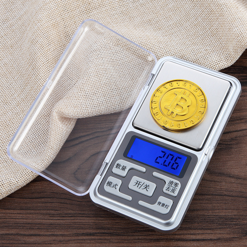 Charging jewelry scale 0.1g weighing instrument portable balance mini electronic scale 0.01g precision pocket scale palm gram scale