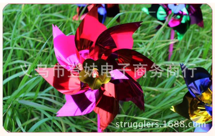 Plastic Sheet small windmill square colorful decoration diy kindergarten stall children cartoon toy factory wholesale