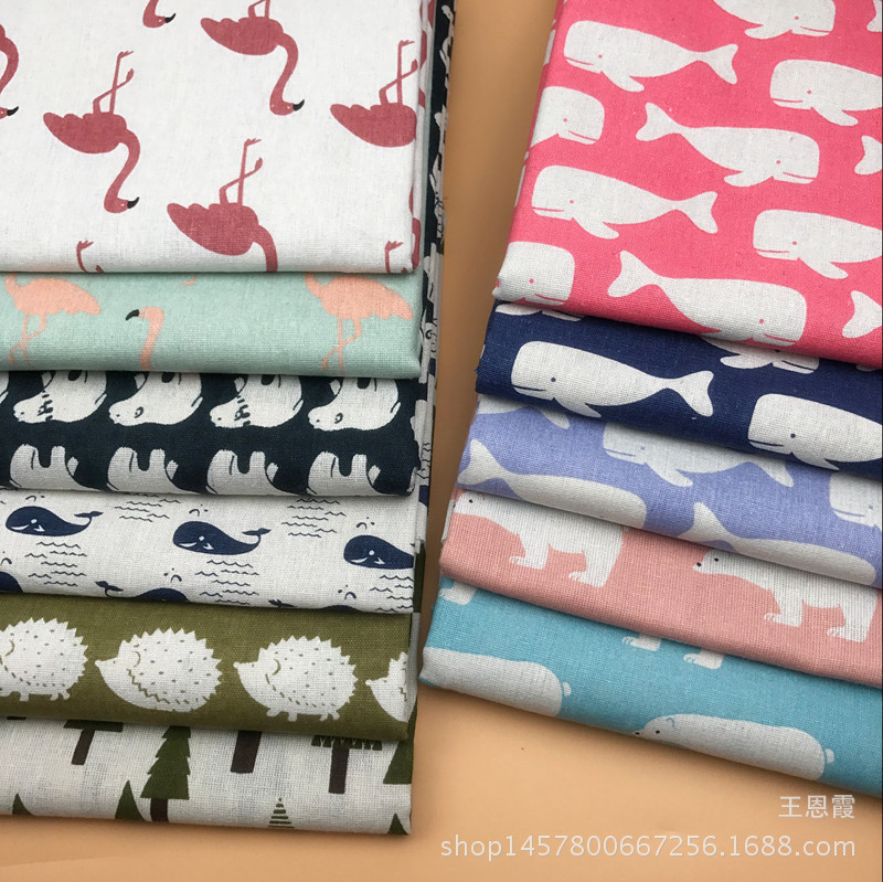 Factory Direct supply linen fabric cotton linen linen daisy printed linen printed background cloth tablecloth