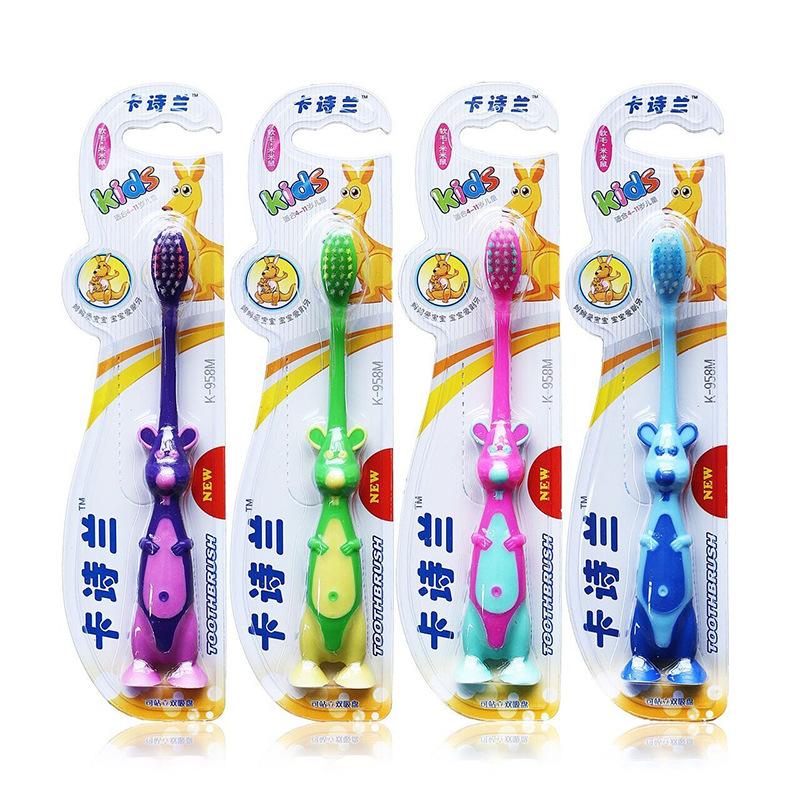 Children's toothbrush soft hair kangaroo cartoon cute baby toothbrush panda penguin cool dog toothbrush a variety of free shipping