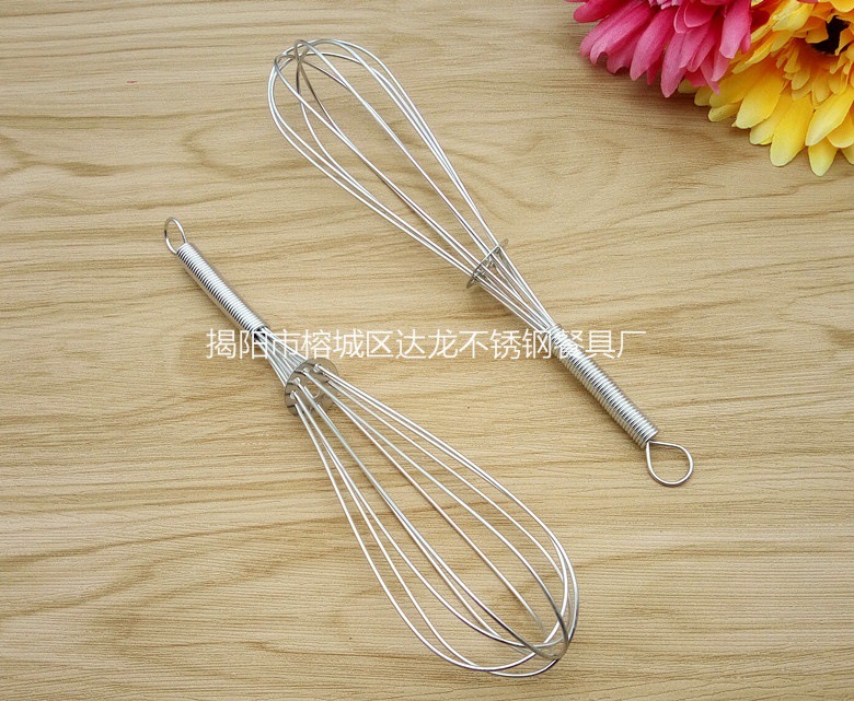 Factory Direct supply egg beater small size spring egg beater metal egg beater stainless steel manual blender