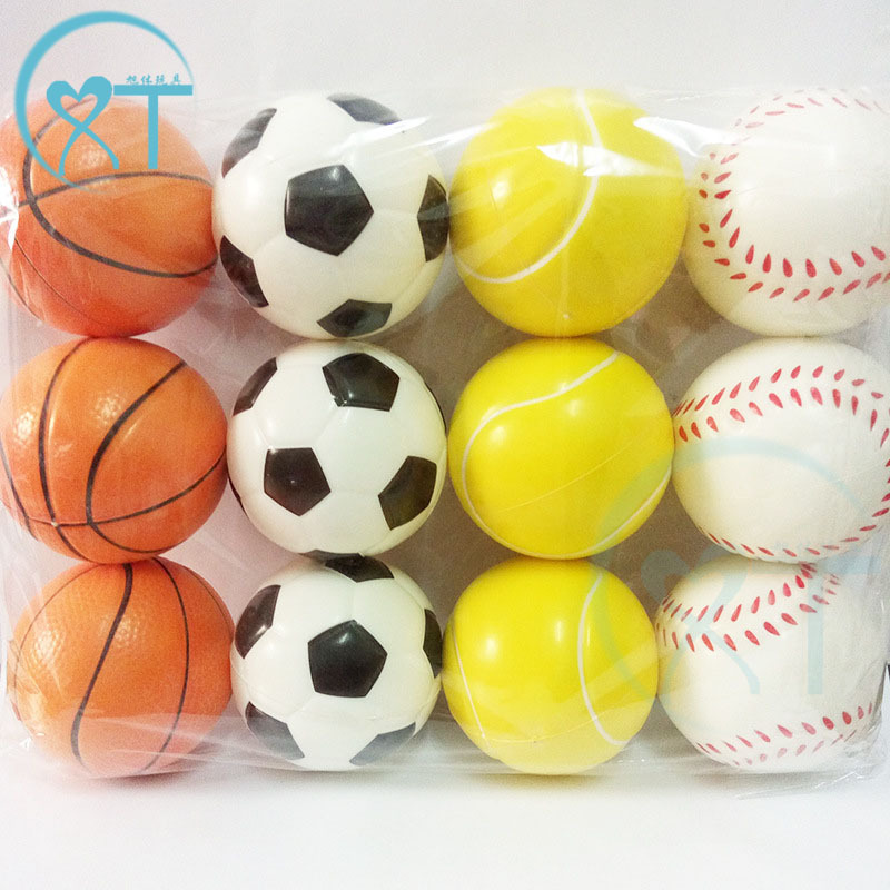 Кросс-Бордер Хит Продаж Декомпрессия 63мм Футбол Баскетбол ПУ Мяч Пенный Стресс Мяч Игрушка ПУ Декомпрессионный Губчатый Вент Теннис