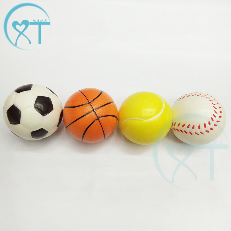 Cross-Border Hot Selling Decompression 63mm Football Basketball Pu Ball Foam Pressure Ball Toy Pu Decompression Sponge Vent Tennis
