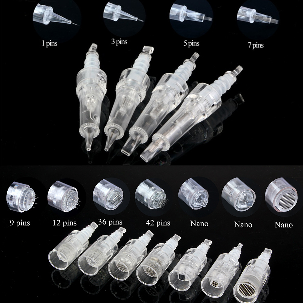 Spot wholesale electric microneedle needle white transparent bayonet spiral mouth embroidery electric microneedle