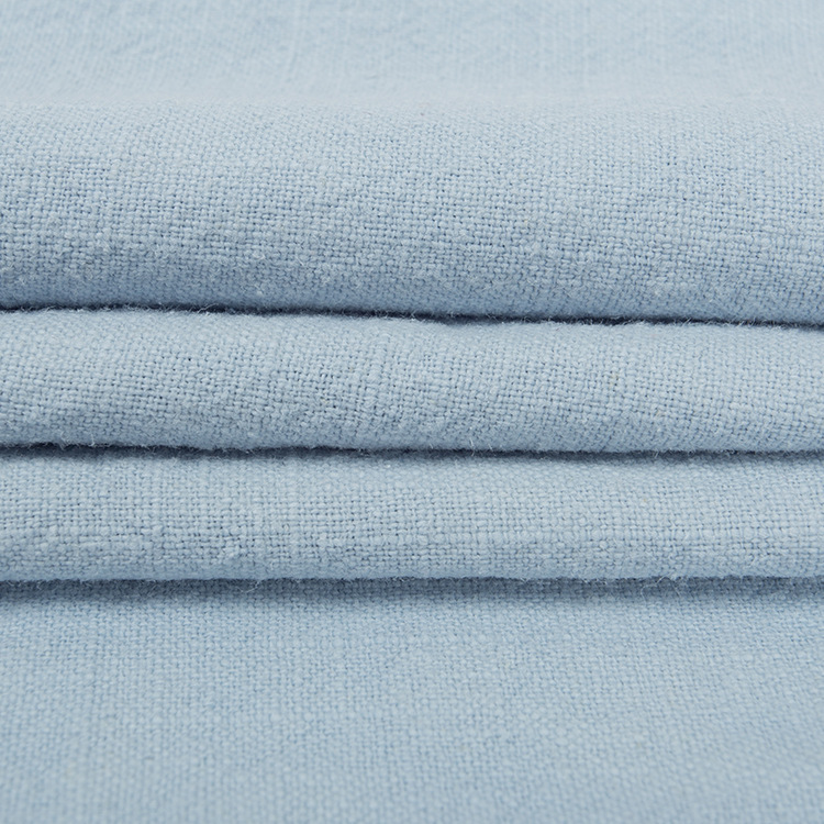 Source manufacturers washed wrinkled ramie fabric women's shirt shirt casual wear slub fabric wholesale