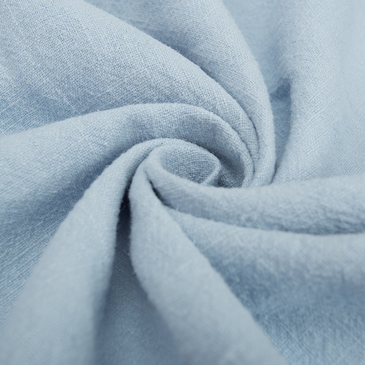 Source manufacturers washed wrinkled ramie fabric women's shirt shirt casual wear slub fabric wholesale