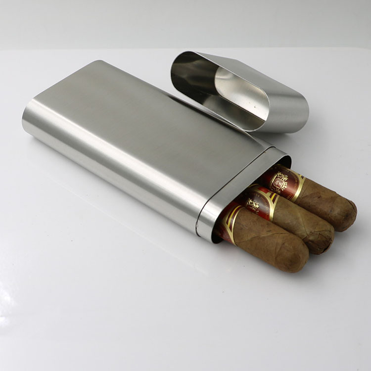 Cigar Box [Jiujiu] in Stock 304 Stainless Steel Cigar Box Wine Tube Wine Pot Cigar Tube Amazon Goods