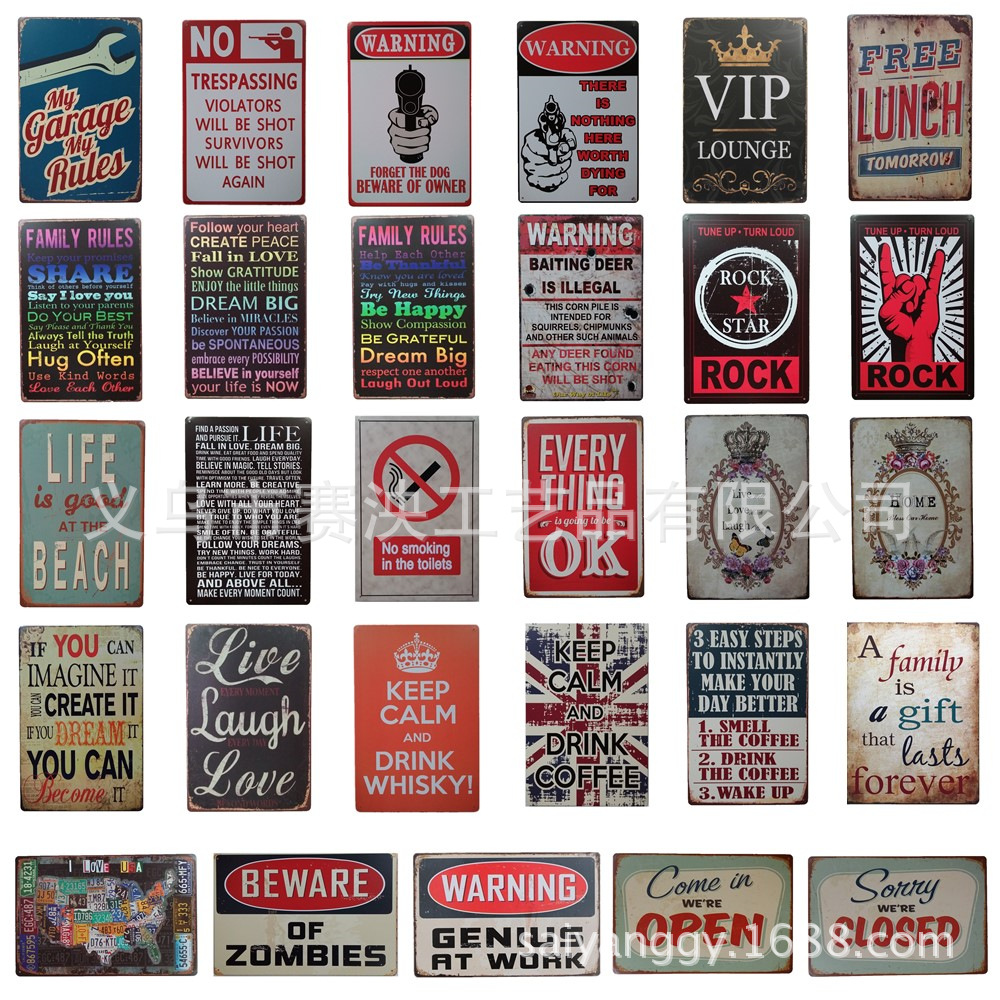 Ретро жестяные картины для дома, бара, ресторана, настенные украшения, знаки
