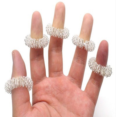 Cross-border supply finger Massager Massage ring finger massage ring golden silver can be selected