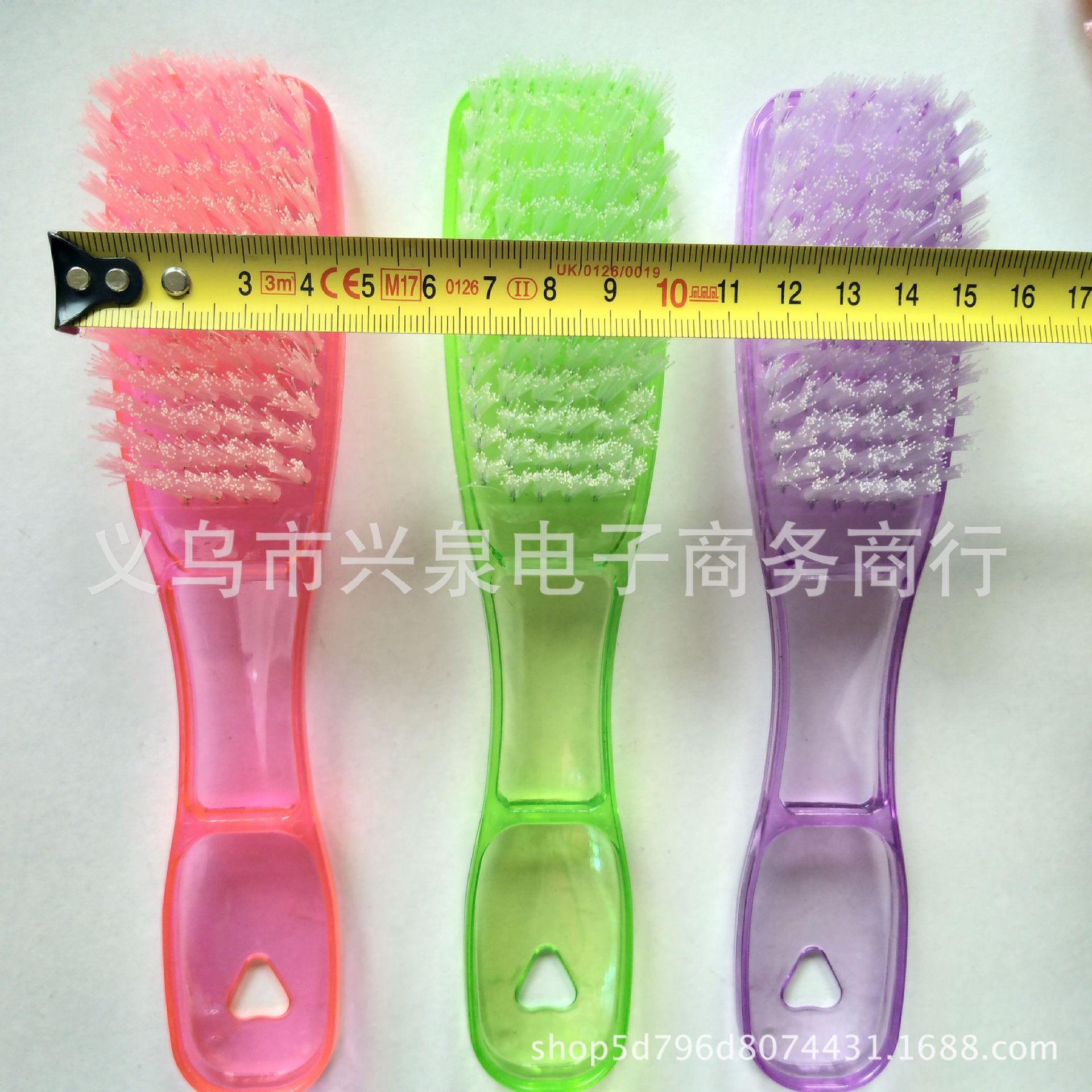 Large Crystal Shoe Brush Plastic Shoe Brush Candy Color Clothing Brush Shoe Brush One Yuan Two Yuan Department Store