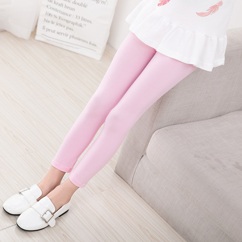2024 Factory Direct Sales Girls' Modal Nine-Point Pants Export Kidsren's Leggings Wholesale Kidsren's Leggings