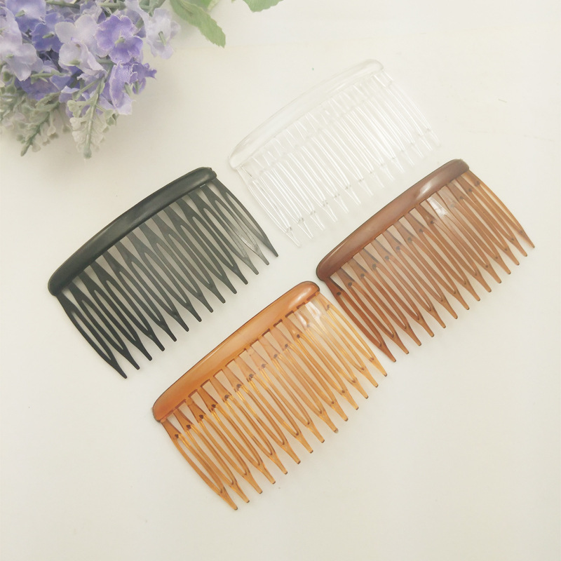 14-Tooth Plastic Hair Comb Manufacturer Wholesale 7*4.5cm Classic Veil Hat Accessories Export Environmentally Friendly Comb