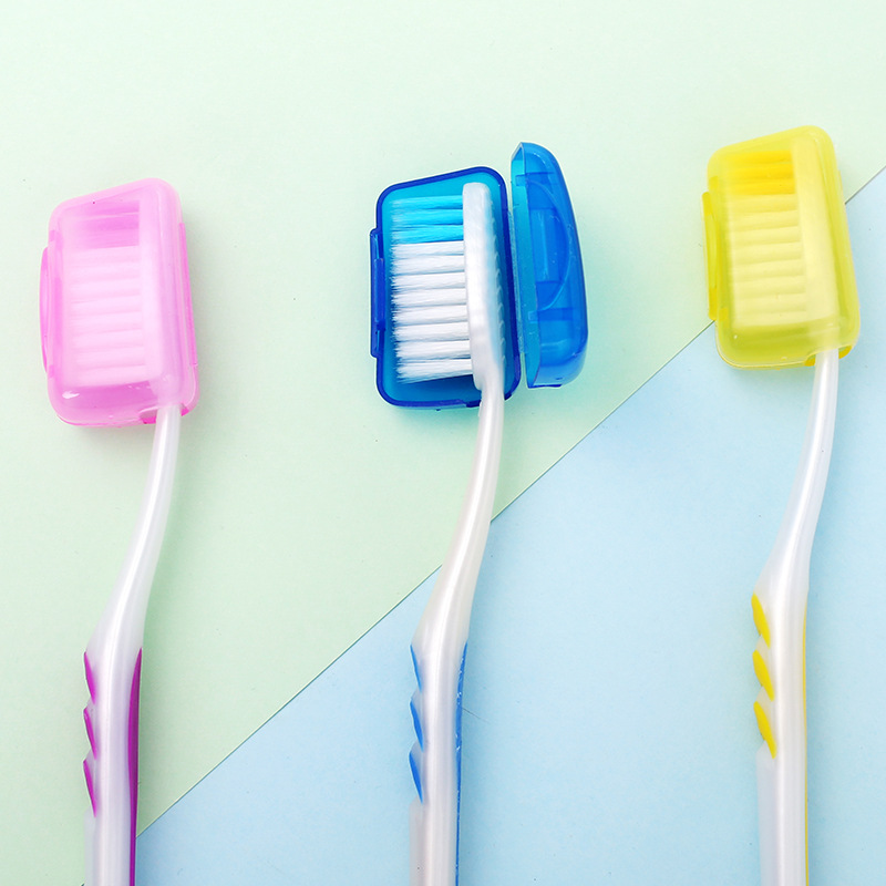 Transparent Travel Toothbrush Set Toothbrush Box Toothbrush Protective Head Toothbrush Head Protective Cover Bulk in Stock