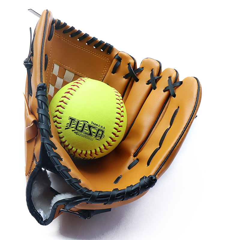 softball 12 inch standard softball cowhide PVC two-layer leather can set baseball training game Professional