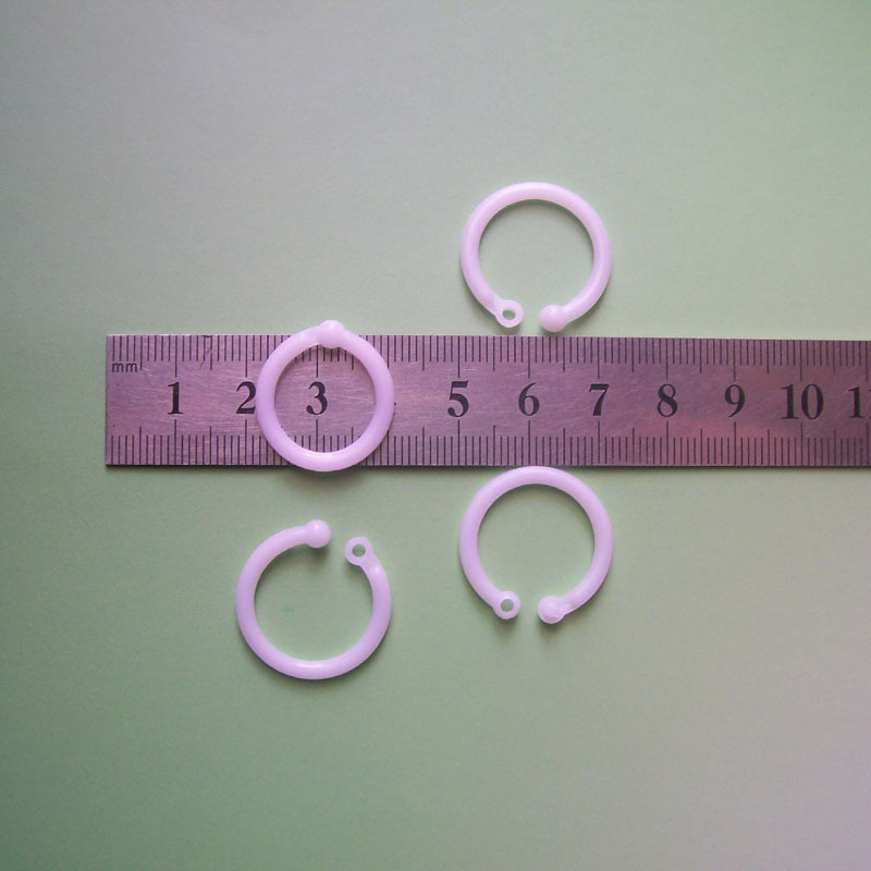 Factory pin inspection plastic open ring, plastic card ring, 2.0 loose leaf ring, plastic open snap ring