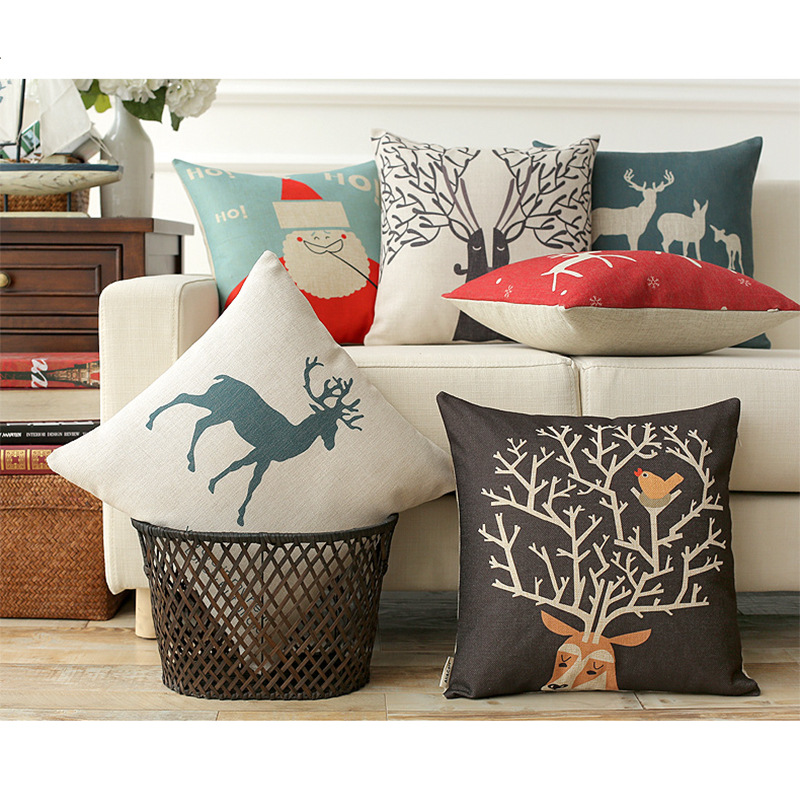 Cotton Linen Pillow Cloth Digital Printing Door Curtain Cushion Fabric Bamboo Waterproof Cotton Linen Tablecloth Printed Fabric