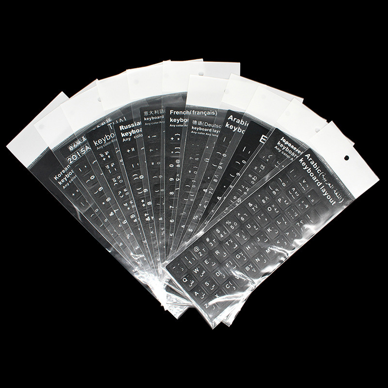 Laptop Keyboard Sticker Button Sticker Desktop Computer Notebook Universal Word Film Wubi Korean Cangjie Phonetic Notation