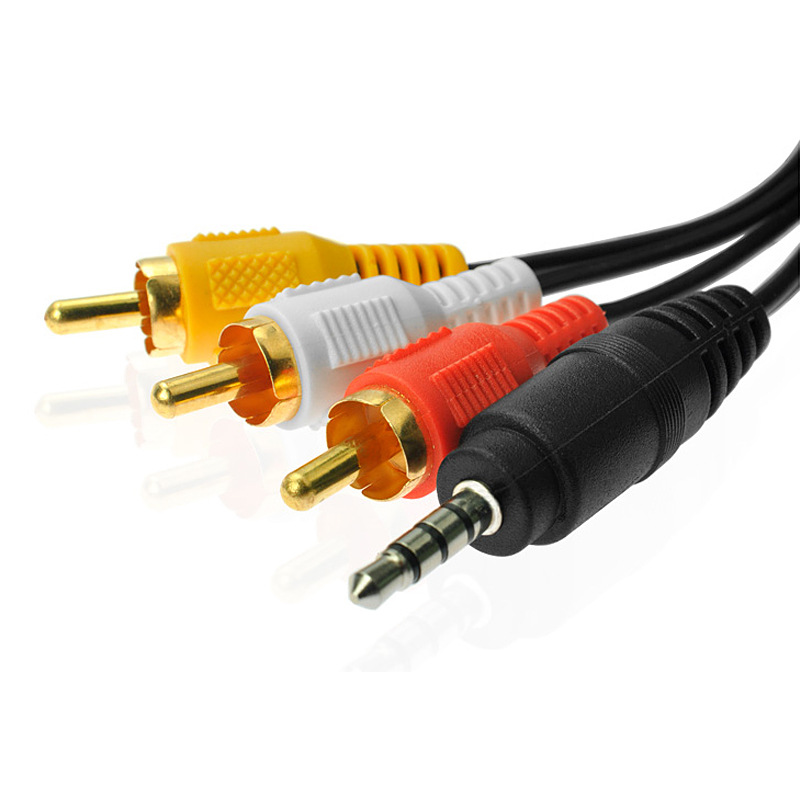 3.5mm to 3 Lotus lines 1.5 meters 3.5 to 3RCA audio and video lines 1 minute 3 Lotus lines audio and video AV lines