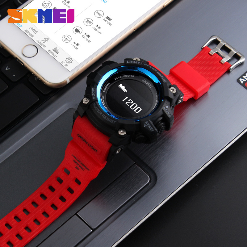 Skmei fashion smart waterproof sports step counting multifunctional smart electronic watch male student watch