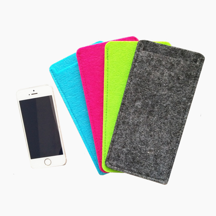 Ready Supply of Felt Mobile Phone Bag Wallet Mobile Phone Ipai Protective Cover Satchel Anti-Fall Lightweight Handmade Handmade