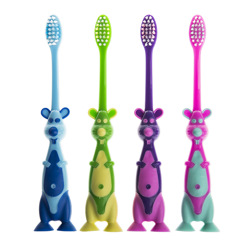 Children's toothbrush soft hair kangaroo cartoon cute baby toothbrush panda penguin cool dog toothbrush a variety of free shipping