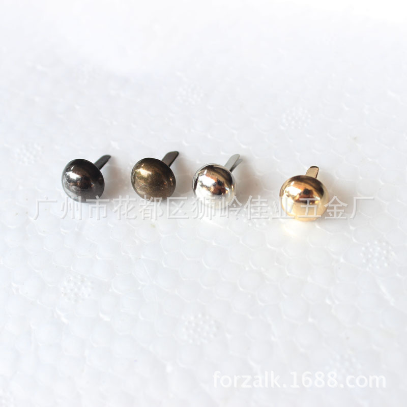 Mouth gold bag accessories bag handmade diy base luggage hardware two-foot nail 10mm round iron mushroom nail