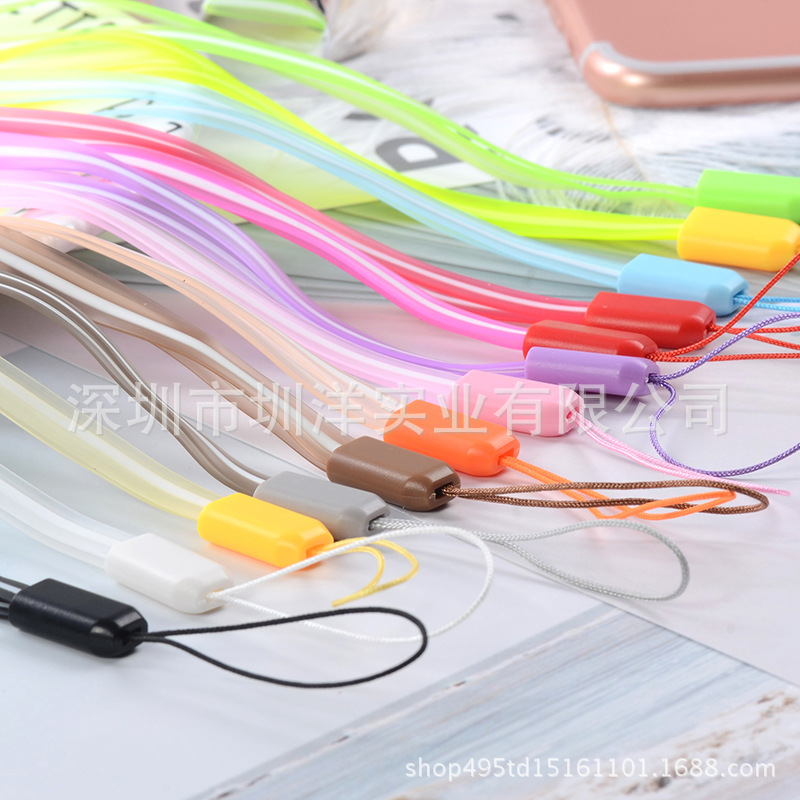 В наличии прямая поставка 6 мм двухцветного ПВХ шнурка, прозрачный шнурок, силиконовый чехол для телефона, желейная веревка, висячая игрушка