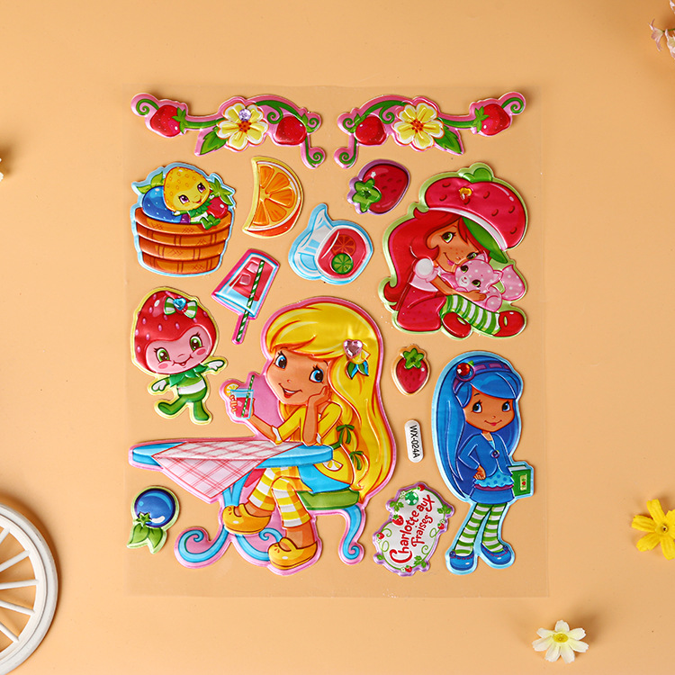 3D Stereo Kidsren's Bubble Stickers Self-Adhesive Stickers Cartoon Bubble Stickers Reward Pvc Stickers Foam Stickers