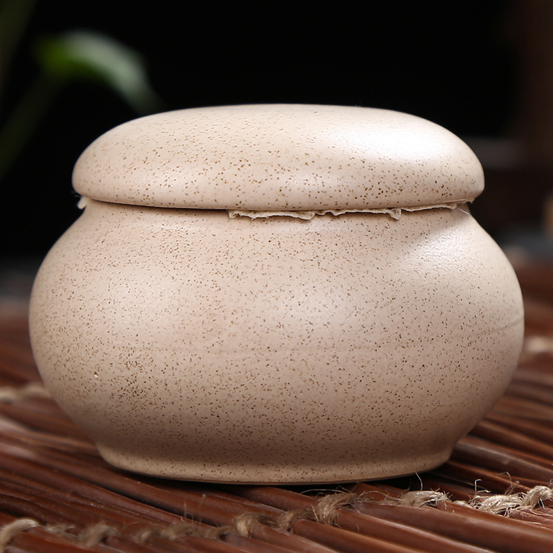 Color Glaze Small Ceramic Pot Mini Tea Pot Beauty Pot Fragrance Powder Medicine Pot Fragrance Pot Sealed Storage Pot