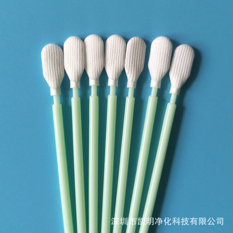 Km723B Dust-Free Cotton Swab Flat Head Anti-Static Wiping Stick Industrial Laser Mirror Optical Cleaning Cotton Swab