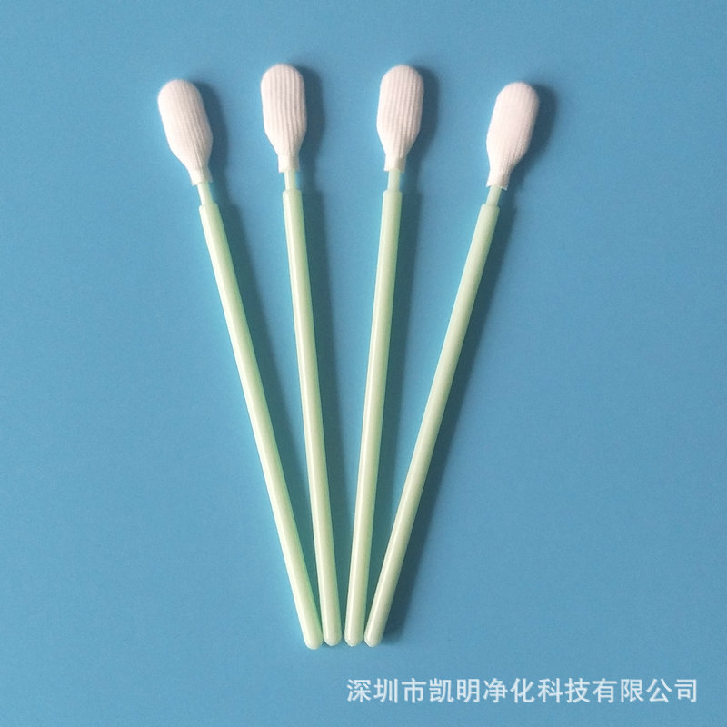 Km723B Dust-Free Cotton Swab Flat Head Anti-Static Wiping Stick Industrial Laser Mirror Optical Cleaning Cotton Swab
