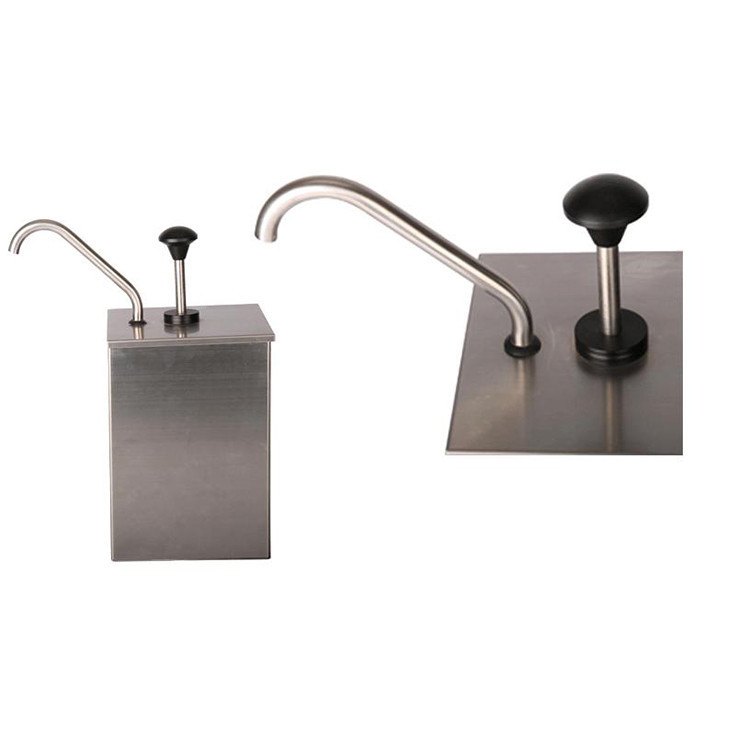 Stainless Steel Sauce Pump Buffet Sauce Squeeze Pump Pressure Juice Pump Sauce Dispenser Recommend Western Kitchen Equipment