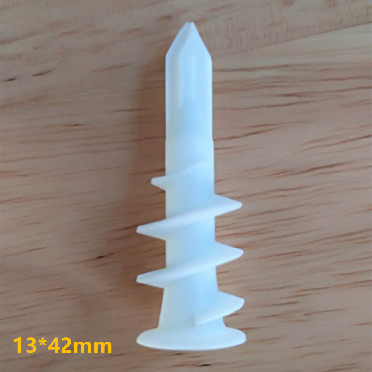 93 Gypsum Board Expansion Screws 13*42 Three-point Nylon Spiral Expansion Tube Quick Gecko Self-tapping Plastic Screws