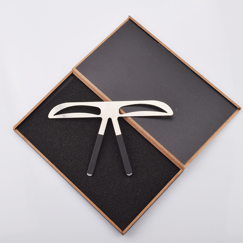 Three-point positioning balance ruler eyebrow card stainless steel eyebrow ruler thrush auxiliary tattoo tool eyebrow caliper