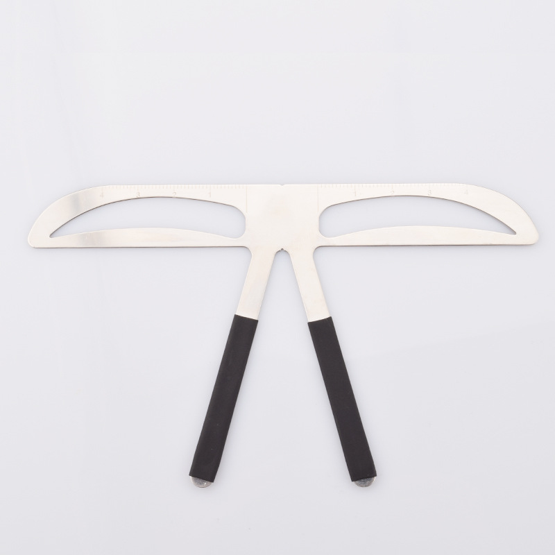 Three-point positioning balance ruler eyebrow card stainless steel eyebrow ruler thrush auxiliary tattoo tool eyebrow caliper