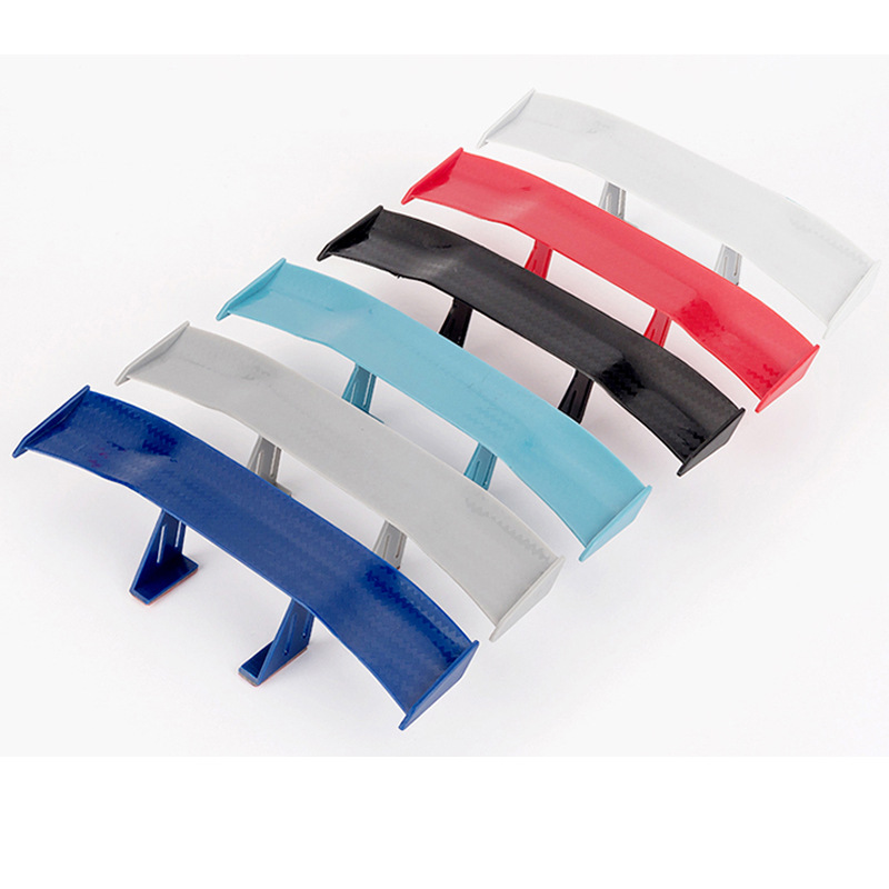 Mini small tail personalized modification wing general-purpose carbon fiber texture punch-free adhesive car body stickers