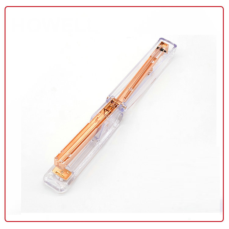 Cross-border Amazon factory supply rose gold gift stapler office transparent plastic stapler binding machine