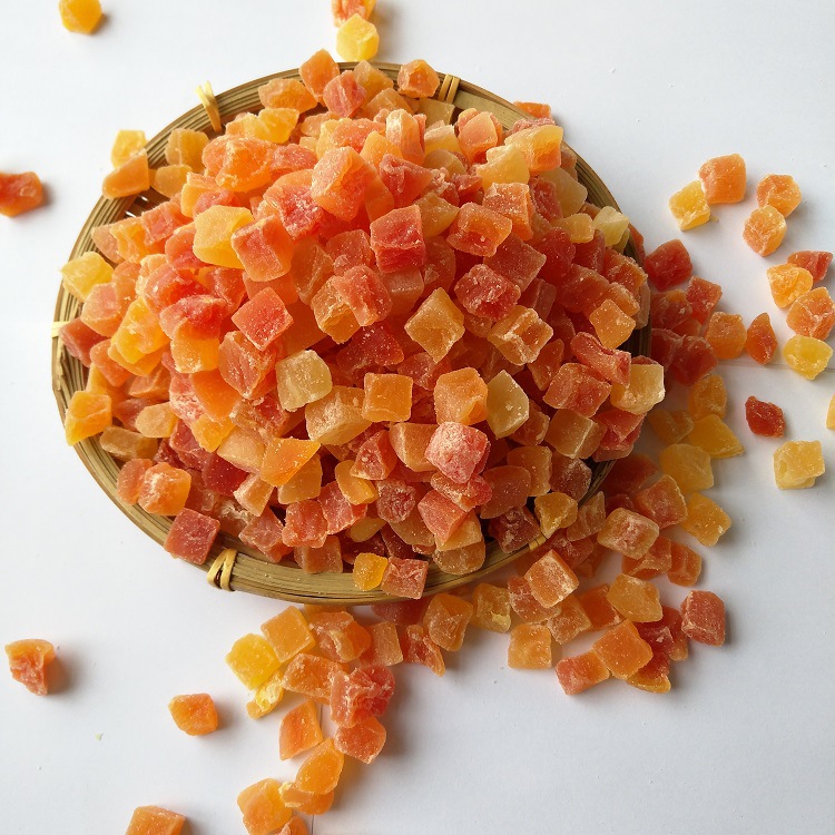 Papaya crushed oats ingredients diced papaya dried flower fruit tea baking raw materials bulk factory direct Thai diced papaya