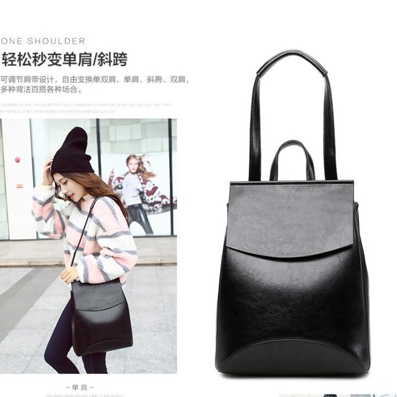 2025 New Backpack Women's Genuine Leather Korean Style College Style Multifunctional Casual Women's Cowhide Backpack Factory Direct Sales