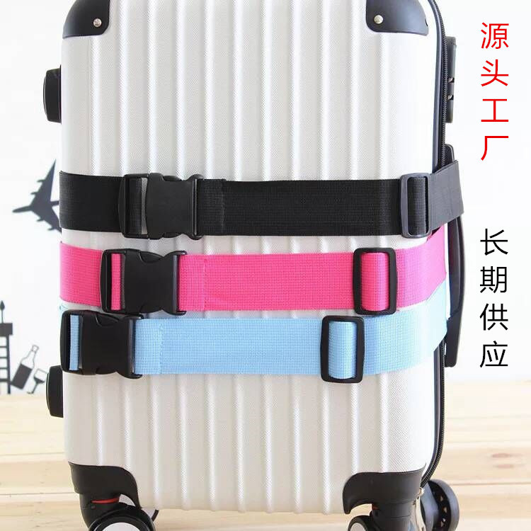 Tsa Multi-Color Spot One-Word Luggage Straps, Suitcase Packing Straps, Adjustable Trolley Case Bundling Fixing Straps